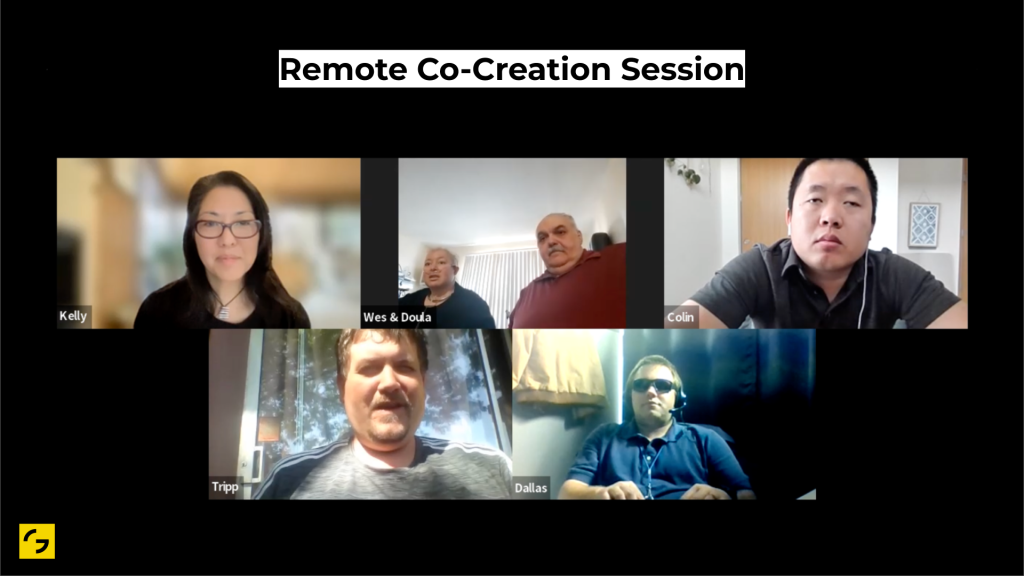 A screenshot of a remote co-creation session.