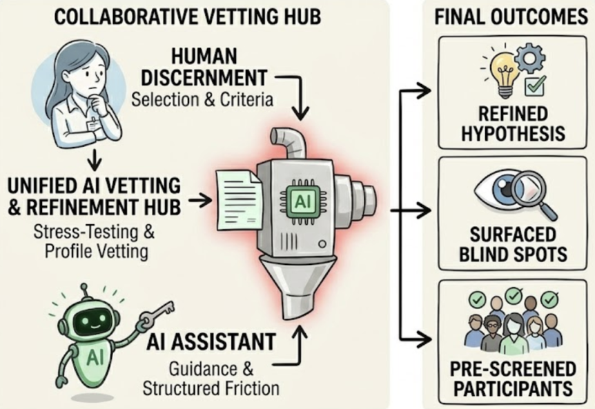 Human-led AI Assited UX Research Diagram